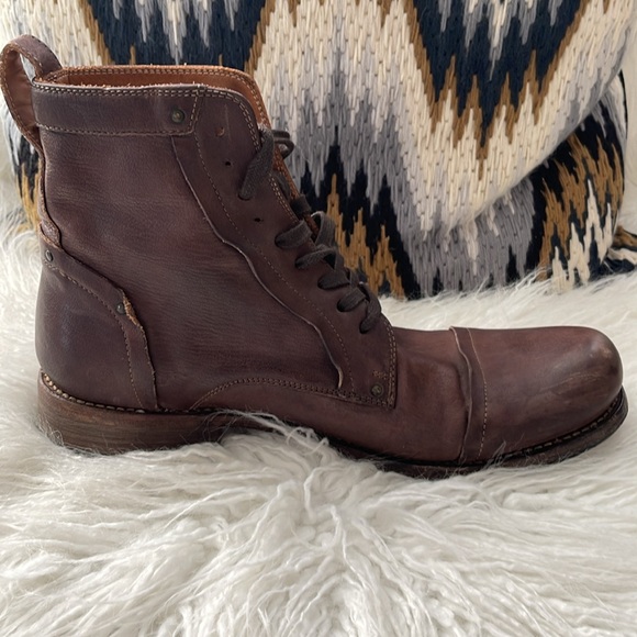 John Varvatos leather lace up boots 9 (run full size larger- 10) Worn 2 times - Picture 14 of 16